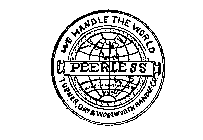 PEERLESS WE HANDLE THE WORLD TURNER DAY & WOOLWORTH HANDLE CO.