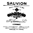 SAUVION COGNAC MAISON FONDEE IN 1835 J. SAUVION & CO. PRODUCE OF FRANCE