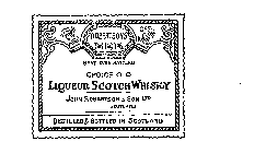 ROBERTSON'S BEB BEST EVER BOTTLED CHOICE OLD LIQUEUR SCOTCH WHISKEY JOHN ROBERTSON AND SON LTD SCOTLAND DISTILLED AND BOTTLED