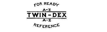 TWIN-DEX FOR READY A-Z A-Z REFERENCE