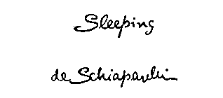 SLEEPING DE SCHIAPARELLI