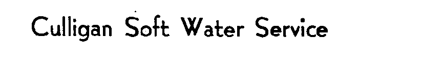CULLIGAN SOFT WATER SERVICE
