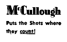 MCCULLOUGH PUTS THE SHOTS WHERE THEY COUNT!