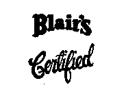 BLAIR'S CERTIFIED