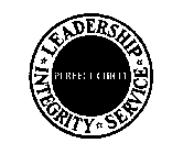 LEADERSHIP INTEGRITY SERVICE PERFECT CIRCLE