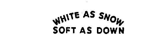 WHITE AS SNOW-SOFT AS DOWN