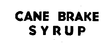 CANE BRAKE SYRUP