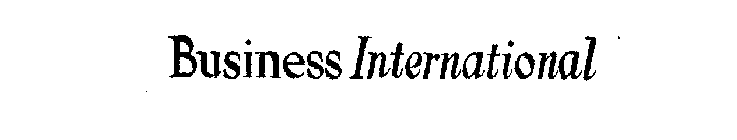 BUSINESS INTERNATIONAL