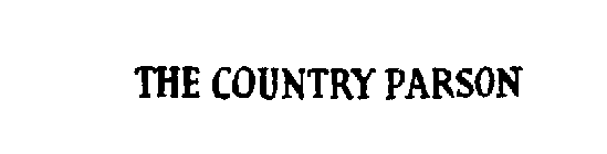 THE COUNTRY PARSON