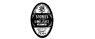 STONE'S LIME JUICE SWEETENED WEST INDIA PROCESSED AND BOTTLED BY STONE LONDON ENGLAND