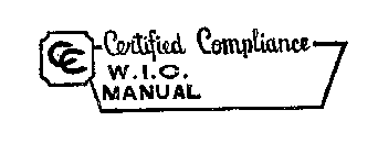CC CERTIFIED COMPLIANCE WIC MANUAL