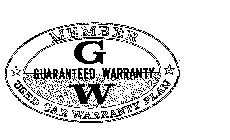 GW GUARANTEED WARRANTY MEMBER USED CAR WARRANTY PLAN