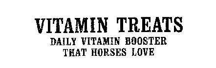 VITAMIN TREATS DAILY VITAMIN BOOSTER THAT HORSES LOVE