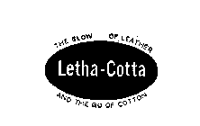LETHA-COTTA THE GLOW OF LEATHER AND THE GO OF COTTON