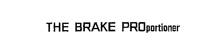 THE BRAKE PROPORTIONER