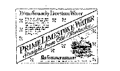 PRIME LIMESTONE WATER STRAIGHT FROM OLD KENTUCKY OLD FITZGERALD DISTILLERY LOUISVILLE JEFFERSON COUNTY, KENTUCKY