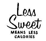 LESS SWEET MEANS LESS CALORIES