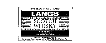 LANGS BLENDED SCOTCH WHISKY 100%BLENDED SCOTCH WHISKIES IMPORTED BY CARILLON IMPORTERS LTD.  NEW YORK, N.Y.  BOTTLED IN SCOTLAND