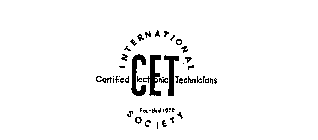 INTERNATIONAL SOCIETY CET CERTIFIED ELECTRONIC TECHNICIANS FOUNDED 1970