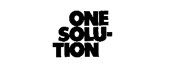 ONE SOLU-TION