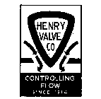 HENRY VALVE CO. FLOW SINCE 1914