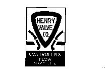 HENRY VALVE CO.  CONTROLLING FLOW SINCE 1914