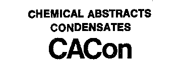 CHEMICAL ABSTRACTS CONDENSATES CACON