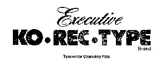 EXECUTIVE KO-REC-TYPE BRAND TYPEWRITER OPAQUING FILM