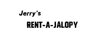 JERRY'S RENT-A-JALOPY