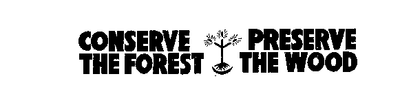 CONSERVE THE FOREST PRESERVE THE WOOD