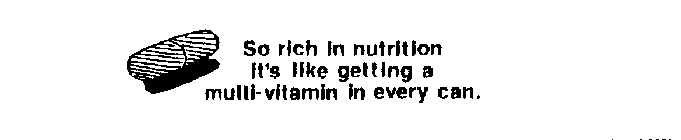 SO RICH IN NUTRITION IT'S LIKE GETTING A MULTI-VITAMIN IN EVERY CAN.