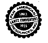 PAN AMERICAN RESOURCES, INC. SINCE 1955 LANTZ CONVERTERS
