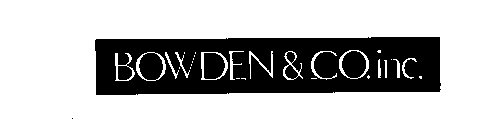 BOWDEN & CO. INC.