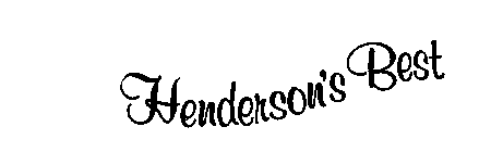HENDERSON'S BEST