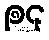 PACT PANDICK COMPUTER TYPESET