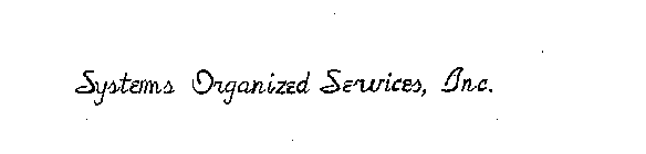 SYSTEMS ORGANIZED SERVICES, INC.