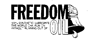 FREEDOM OIL 100% SYNTHETIC LUBRICANTS THE WORLD CAN RUN ON WITHOUT RUNNING OUT OF OIL