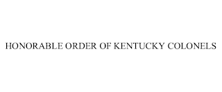 HONORABLE ORDER OF KENTUCKY COLONELS