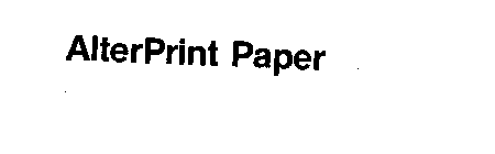 ALTERPRINT PAPER