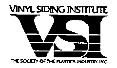 VINYL SIDING INSTITUTE VSI THE SOCIETY OF THE PLASTICS INDUSTRY, INC.