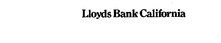 LLOYDS BANK CALIFORNIA