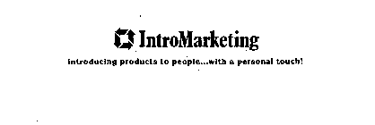 INTRO MARKETING INTRODUCING PRODUCTS TO PEOPLE...WITH A PERSONAL TOUCH!