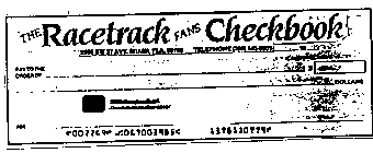 THE RACETRACK FANS CHECKBOOK