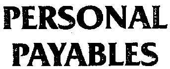 PERSONAL PAYABLES
