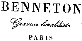BENNETON GRAVEUR HERALDISTE PARIS