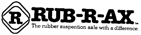 R RUB-R-AX THE RUBBER SUSPENTION AXLE WITH A DIFFERENCE.
