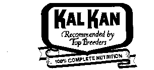 KAL KAN RECOMMENDED BY TOP BREEDERS 100% COMPLETE NUTRITION