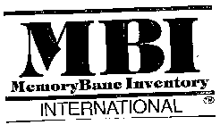 MBI MEMORYBANC INVENTORY INTERNATIONAL