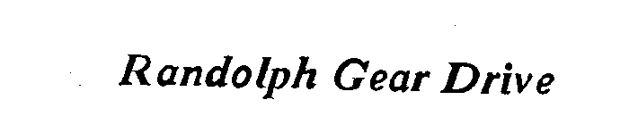 RANDOLPH GEAR DRIVE