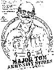 MAJOR TOM ARMY-NAVY STORES A DIVISION OF G M S INC. THE REAL THING*GENUINE MILITARY SURPLUS GENUINE MILITARY SURPLUS*THE REAL MAJOR TOM